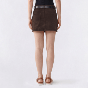 Juniors No Comment Western Denim Skirt With Dome Studs alternate view